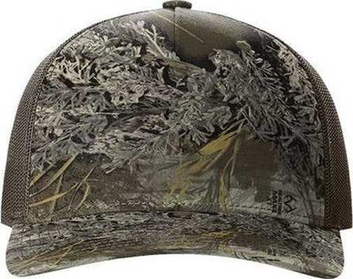 Richardson 112PFP 5 Panel Patterned Snapback Trucker Cap - Realtree Max-1 Brown - HIT a Double - 1