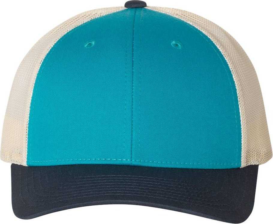 Richardson 115 Trucker Caps- Bl Teal Birch Ny - HIT a Double