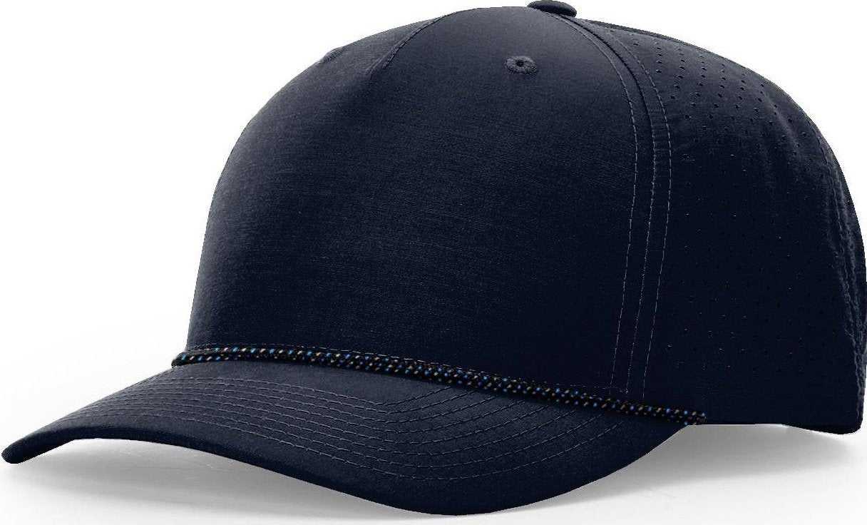 Richardson 355 Laser Perf Performance Rope Cap - Navy Midnight Navy Gray Blue - HIT a Double - 1