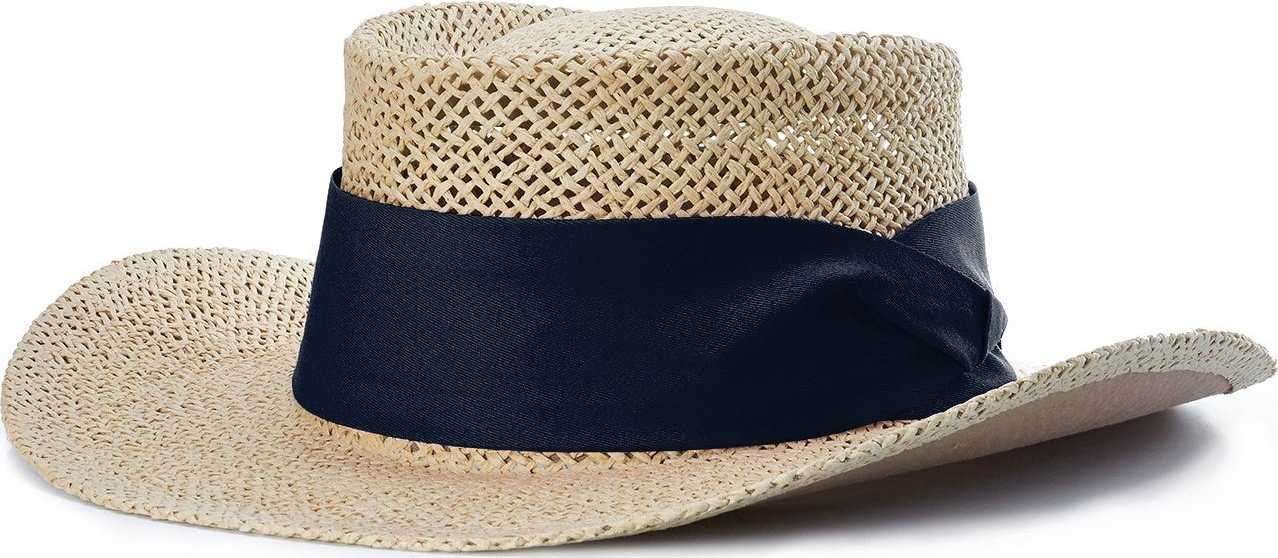 Richardson 824 Classic Gambler Straw Hats - Navy- HIT a Double