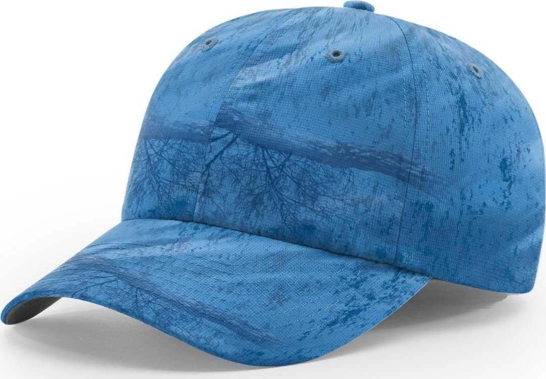 Richardson 870 Relaxed Performance Camo Caps- Realtree Fishing Light Blue - HIT A Double