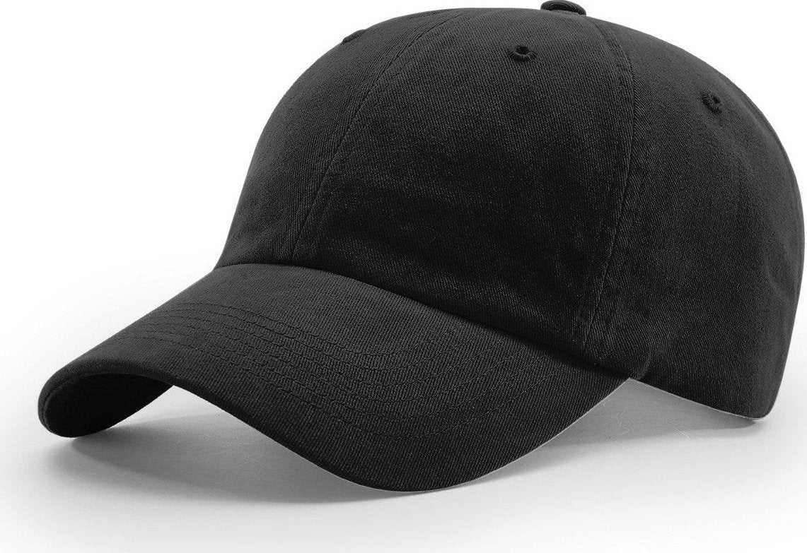 Richardson R55 Garment Washed Twill Caps- Bk - HIT a Double