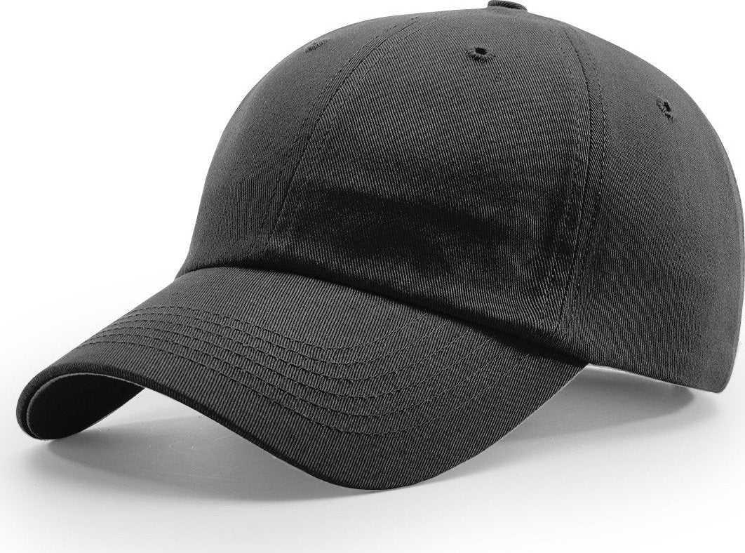Richardson R65S Relaxed Twill Snapback Cap - Black - HIT a Double - 1