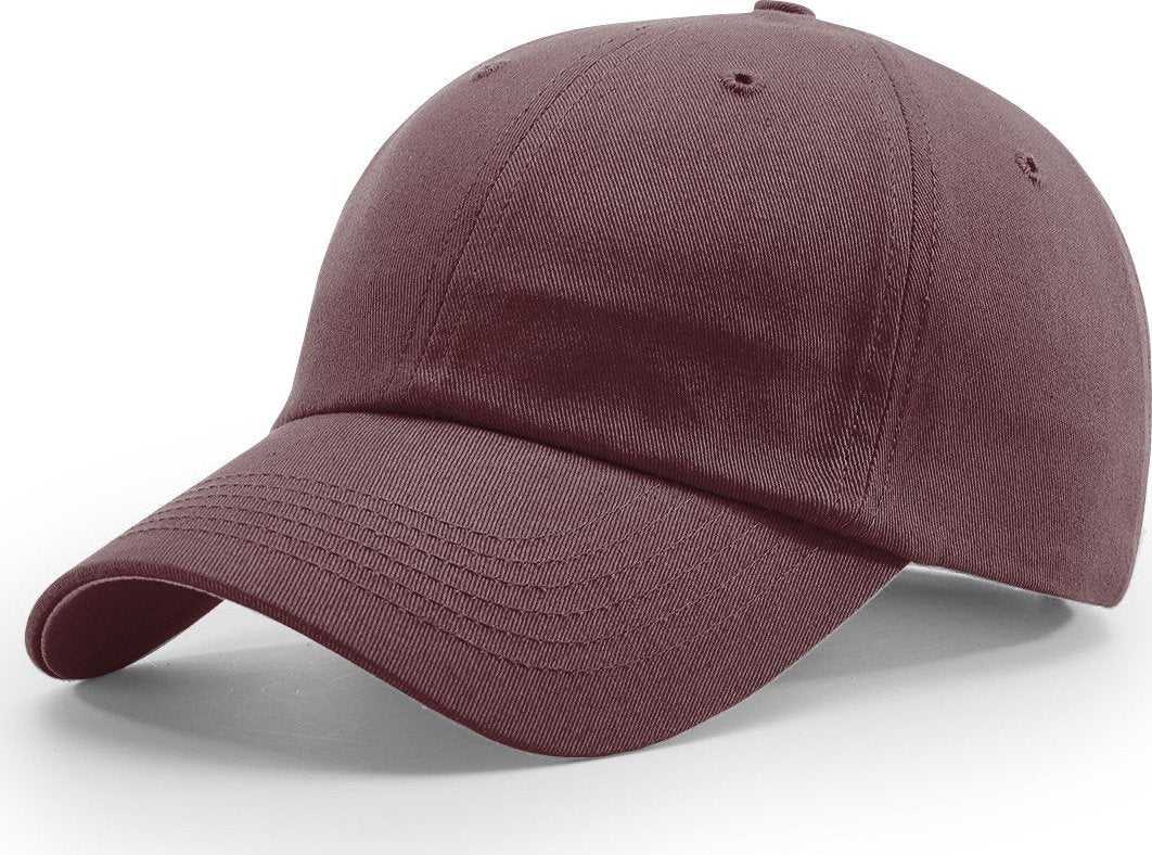Richardson R65S Relaxed Twill Snapback Cap - Maroon - HIT a Double - 1