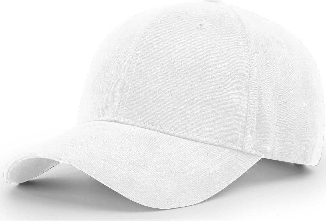 Richardson R75S Casual Twill Snapback Cap - White - HIT a Double - 1
