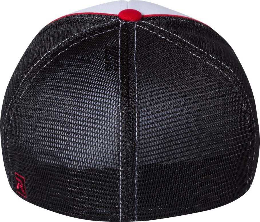Richardson 172 Fitted Cap - Wh Bk Rd Tri - HIT a Double