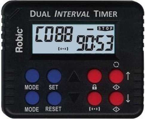 Robic M613 Personal Repetitive Dual Interval Countdown Timers / Counts reps - Black - HIT a Double