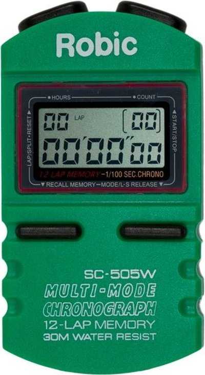 Robic SC-505W 12 Memory Stopwatch - Green - HIT a Double