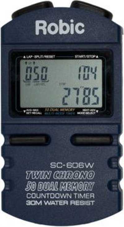 Robic SC-606W 50 Memory Stopwatch - Navy - HIT a Double