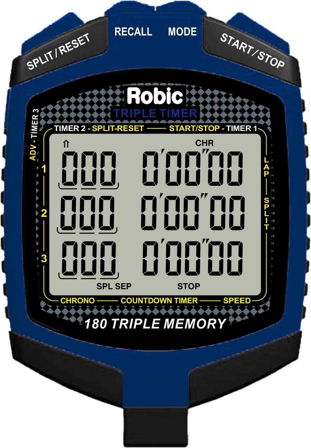 Robic SC-899 Triple Timer - Blue - HIT a Double