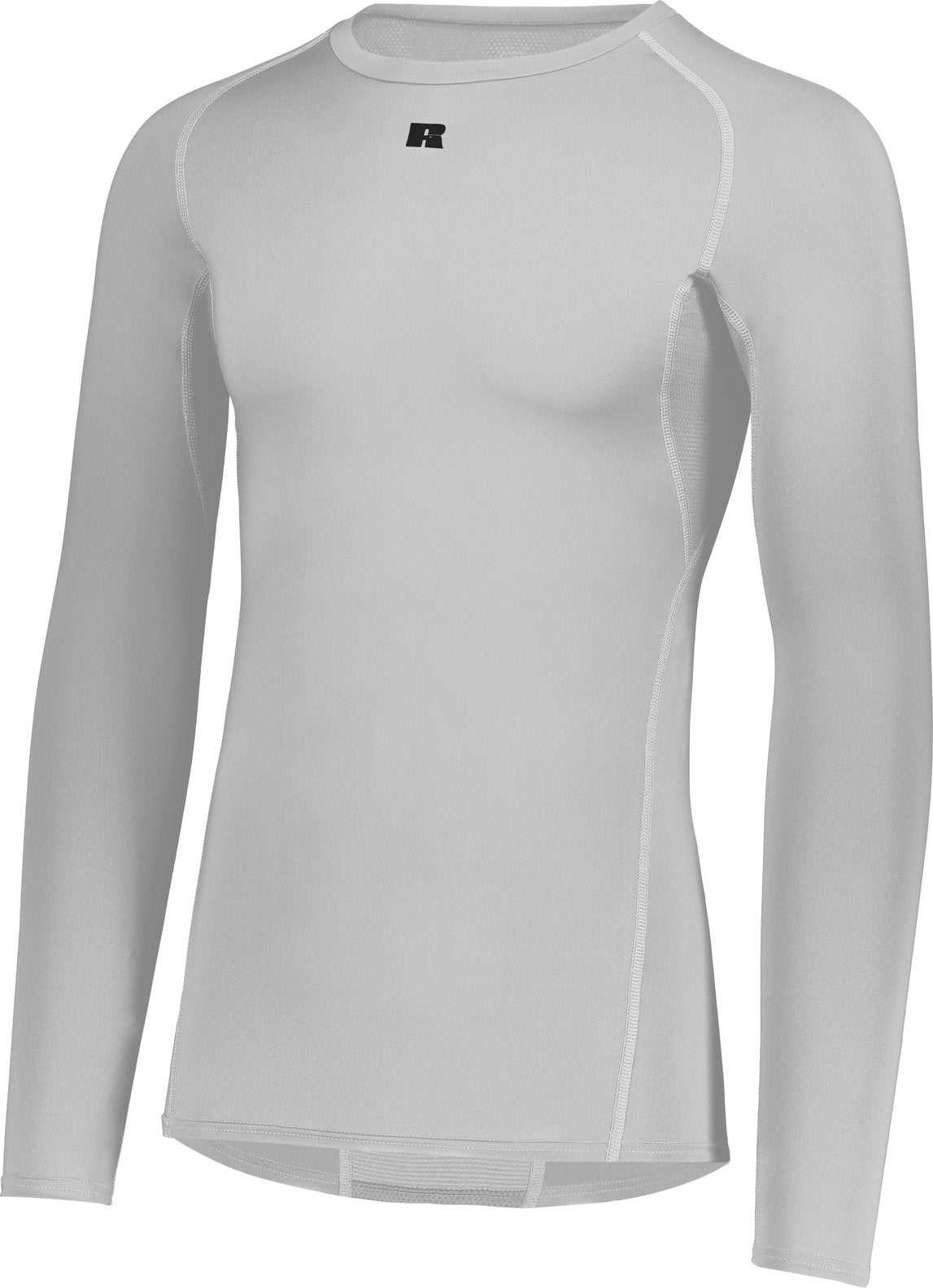 Russell R20CPM Coolcore Long Sleeve Compression Tee - Grid Iron Silver - HIT a Double