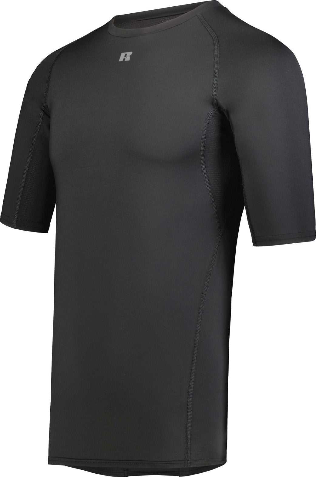 Russell R21CPM Coolcore Half Sleeve Compression Tee - Black - HIT a Double