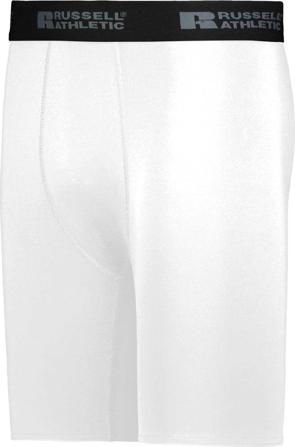 Russell R24CPM Coolcore Compression Shorts - White - HIT a Double
