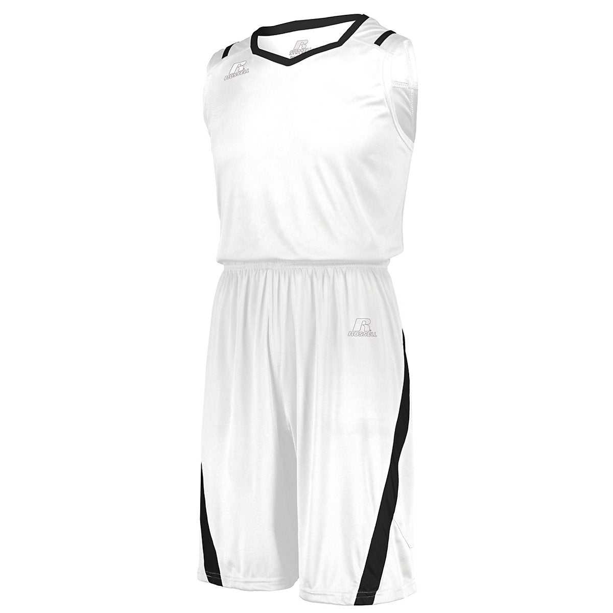 Russell 3B1X2M Athletic Cut Jersey - White Black - HIT a Double