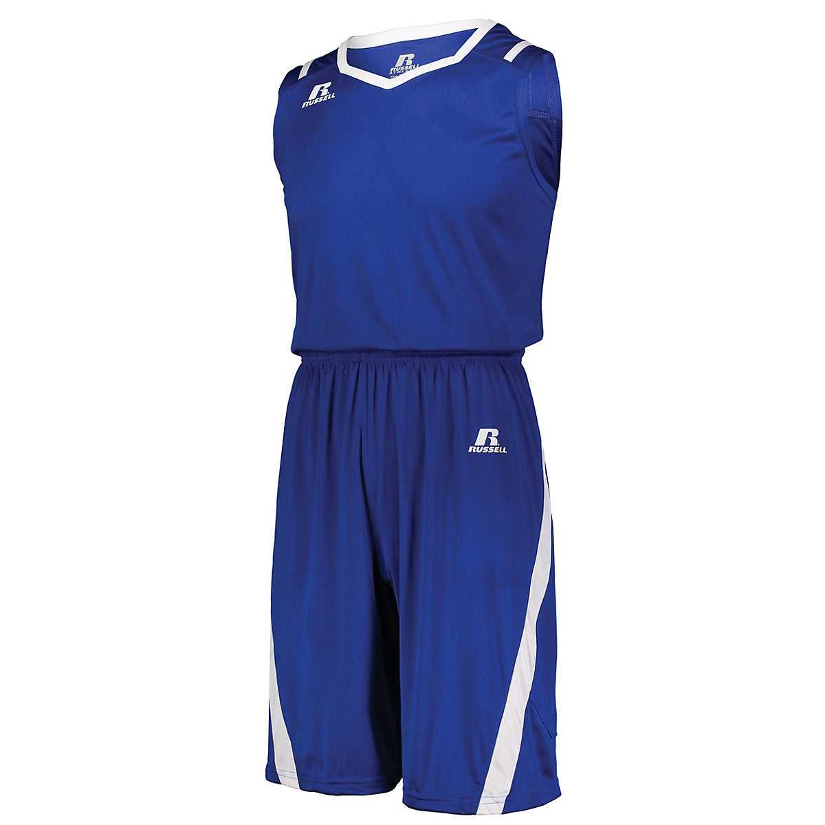 Russell 3B2X2M Athletic Cut Shorts - Royal White - HIT a Double
