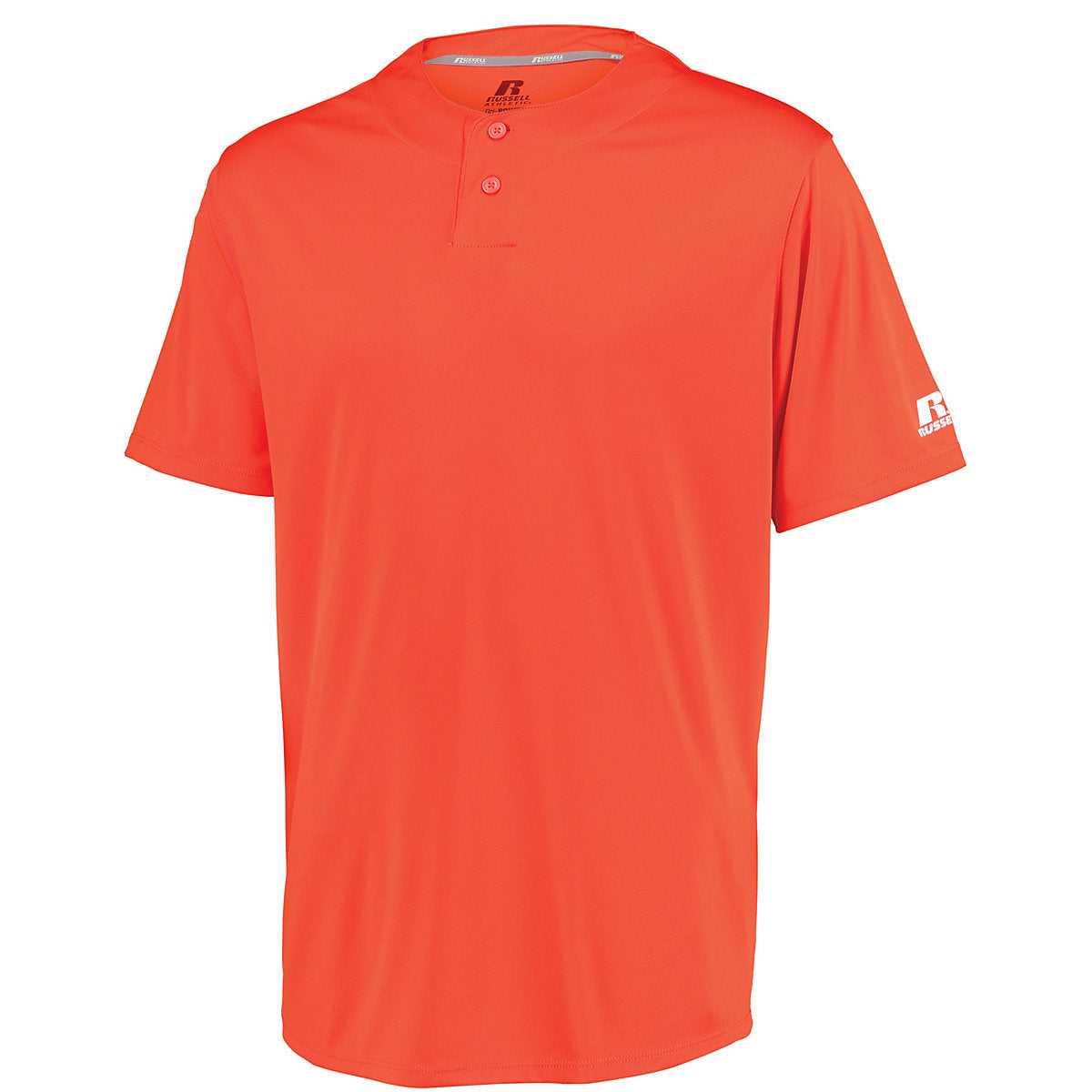 Russell 3R7X2B Youth Performance Two-Button Solid Jersey - Burnt Orange - HIT a Double