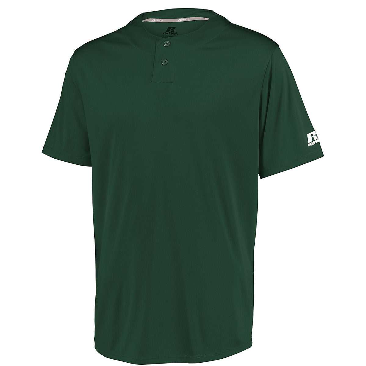 Russell 3R7X2B Youth Performance Two-Button Solid Jersey - Dark Green - HIT a Double