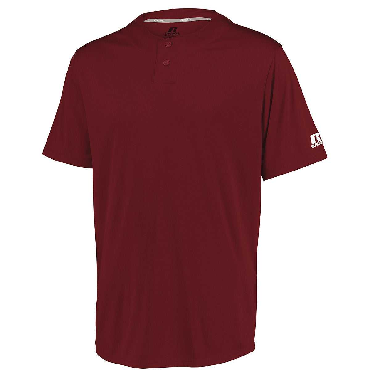 Russell 3R7X2M Performance Two-Button Solid Jersey - Cardinal - HIT a Double