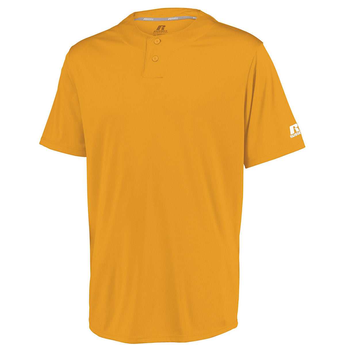 Russell 3R7X2M Performance Two-Button Solid Jersey - Gold - HIT a Double