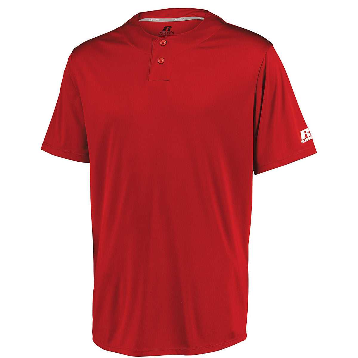 Russell 3R7X2M Performance Two-Button Solid Jersey - True Red - HIT a Double