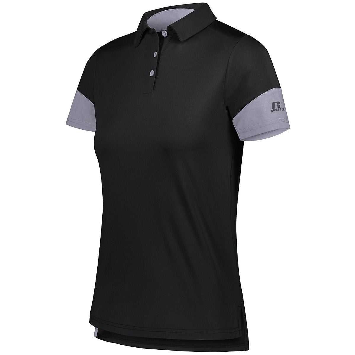 Russell 400PSX Ladies Hybrid Polo - Black Steel - HIT a Double