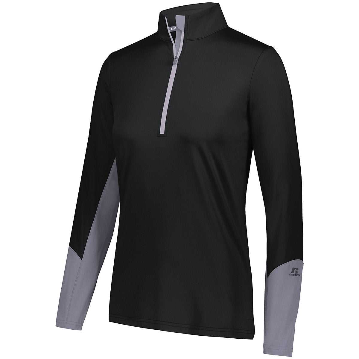 Russell 401PSX Ladies Hybrid Pullover - Black Steel - HIT a Double