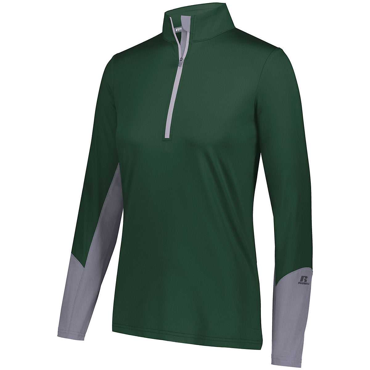 Russell 401PSX Ladies Hybrid Pullover - Dark Green Steel - HIT a Double