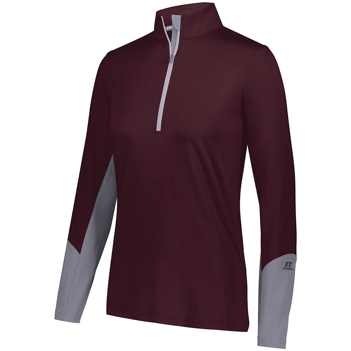 Russell 401PSX Ladies Hybrid Pullover - Maroon Steel - HIT a Double