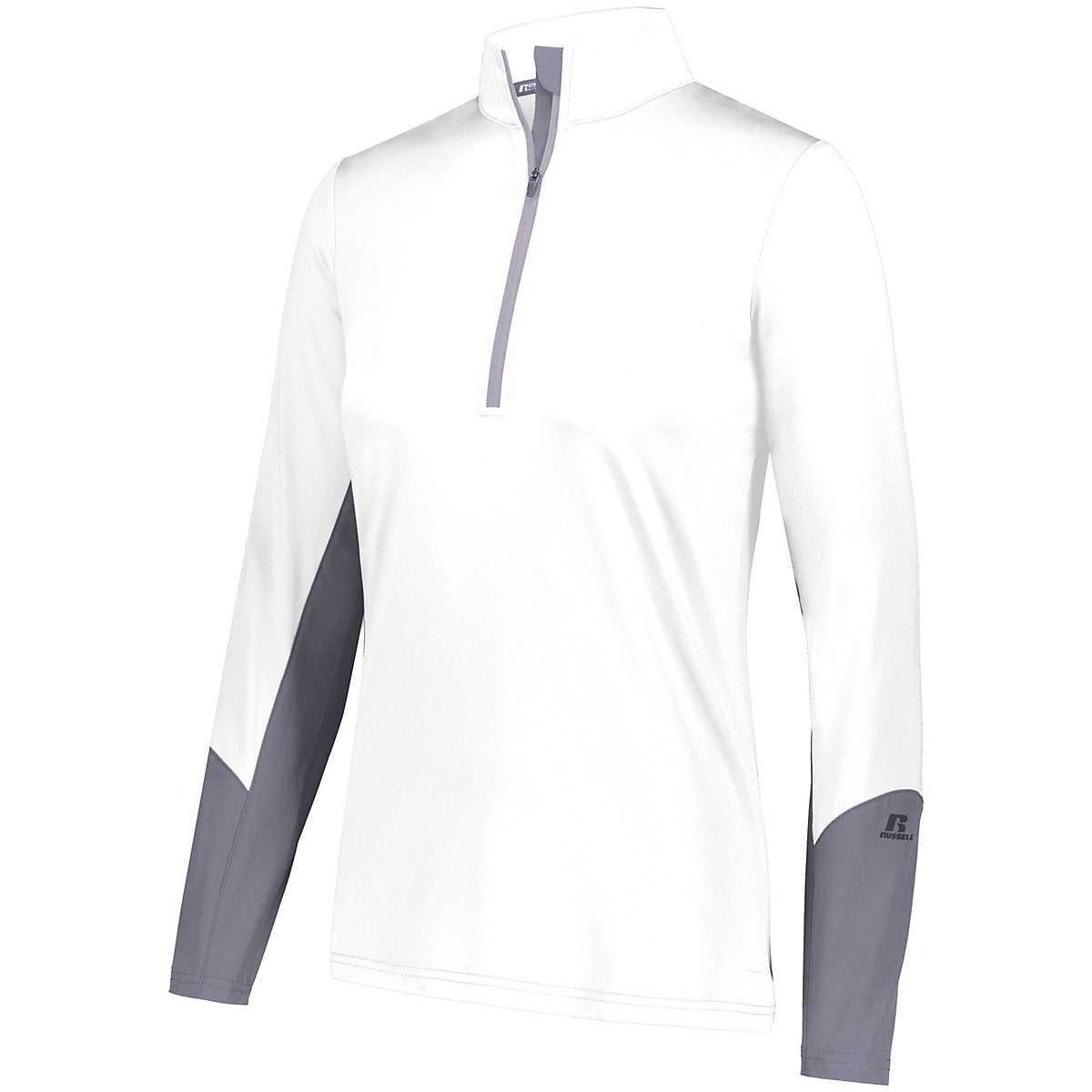 Russell 401PSX Ladies Hybrid Pullover - White Steel - HIT a Double