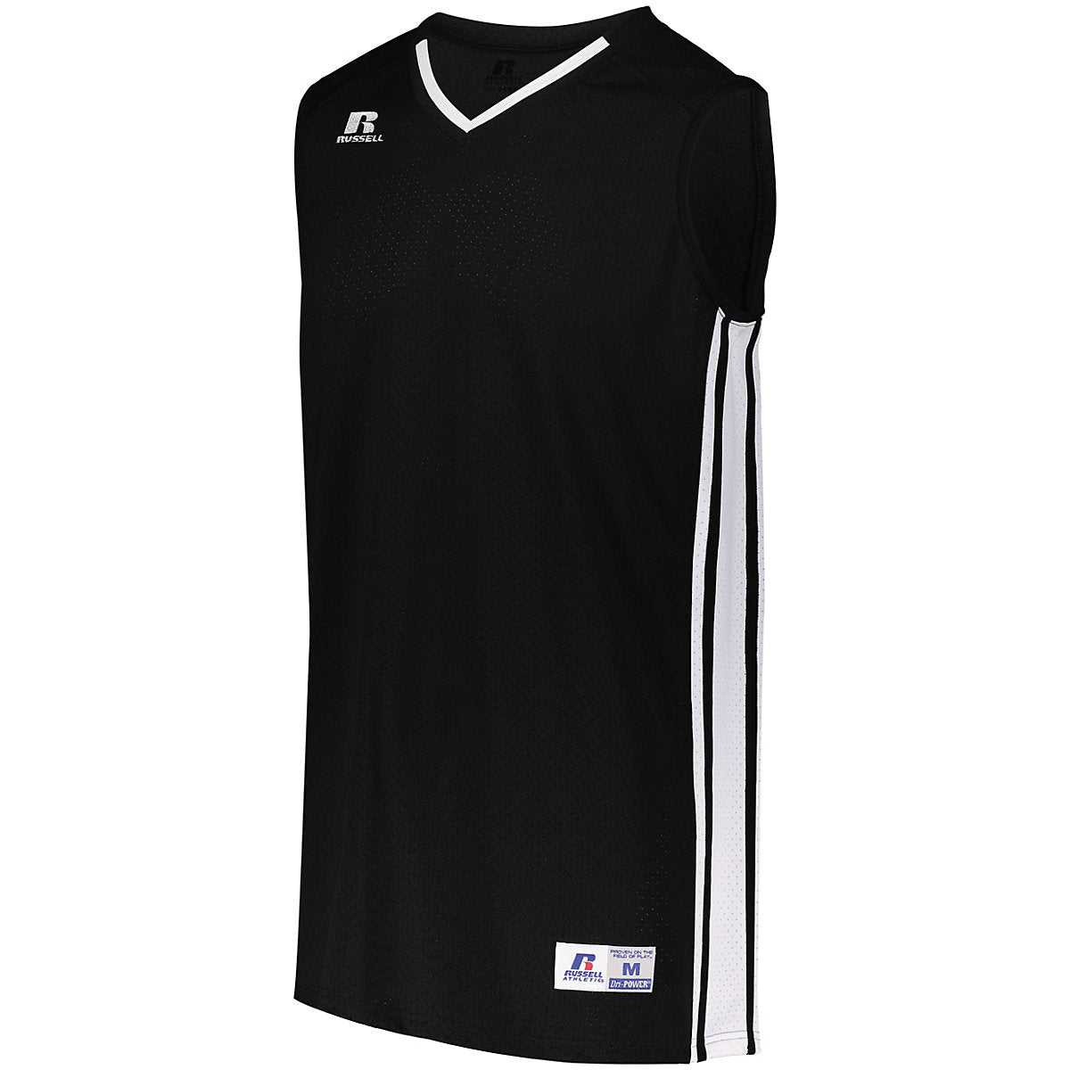Russell 4B1VTB Youth Legacy Basketball Jersey - Black White - HIT a Double