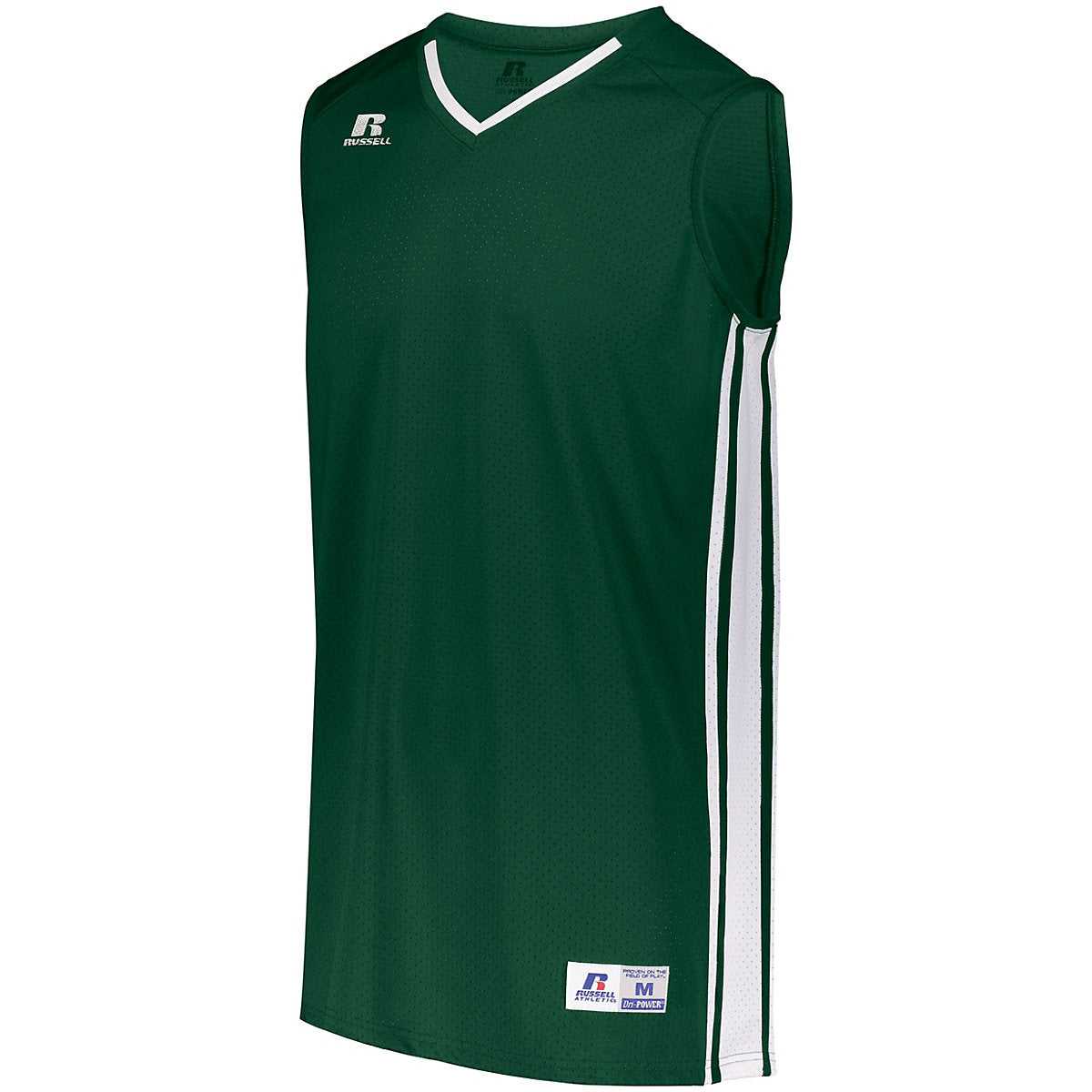 Russell 4B1VTB Youth Legacy Basketball Jersey - Dark Green White - HIT a Double
