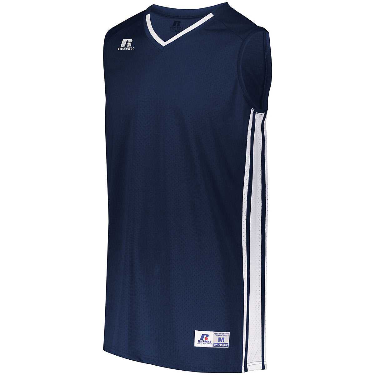 Russell 4B1VTB Youth Legacy Basketball Jersey - Navy White - HIT a Double