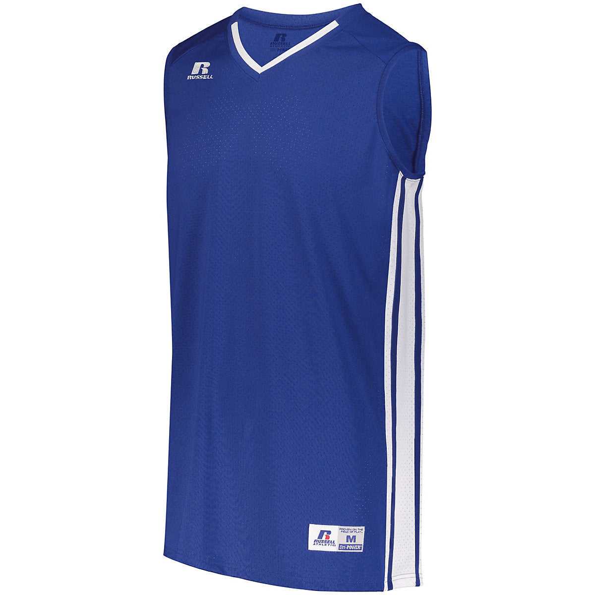 Russell 4B1VTB Youth Legacy Basketball Jersey - Royal White - HIT a Double