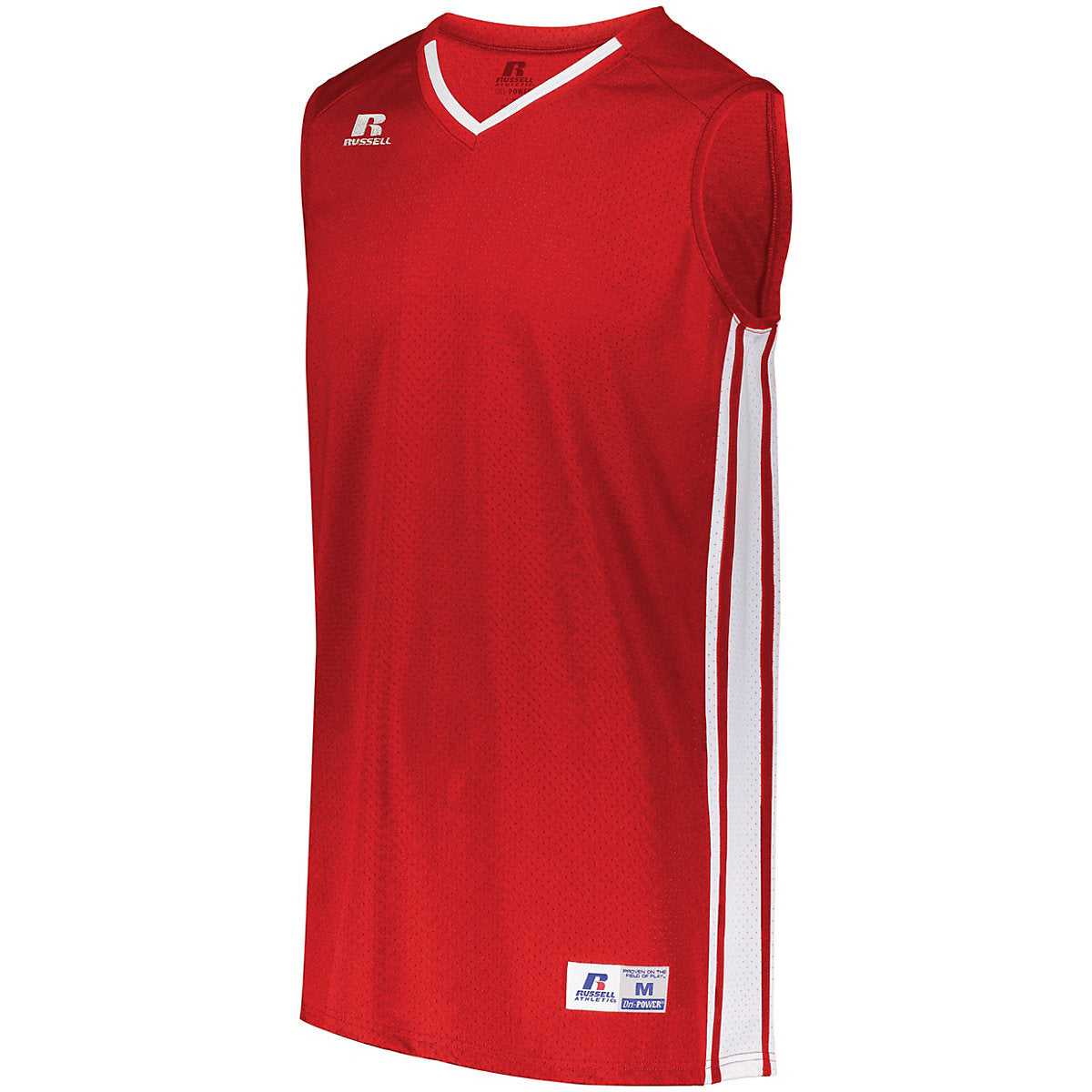 Russell 4B1VTB Youth Legacy Basketball Jersey - True Red White - HIT a Double