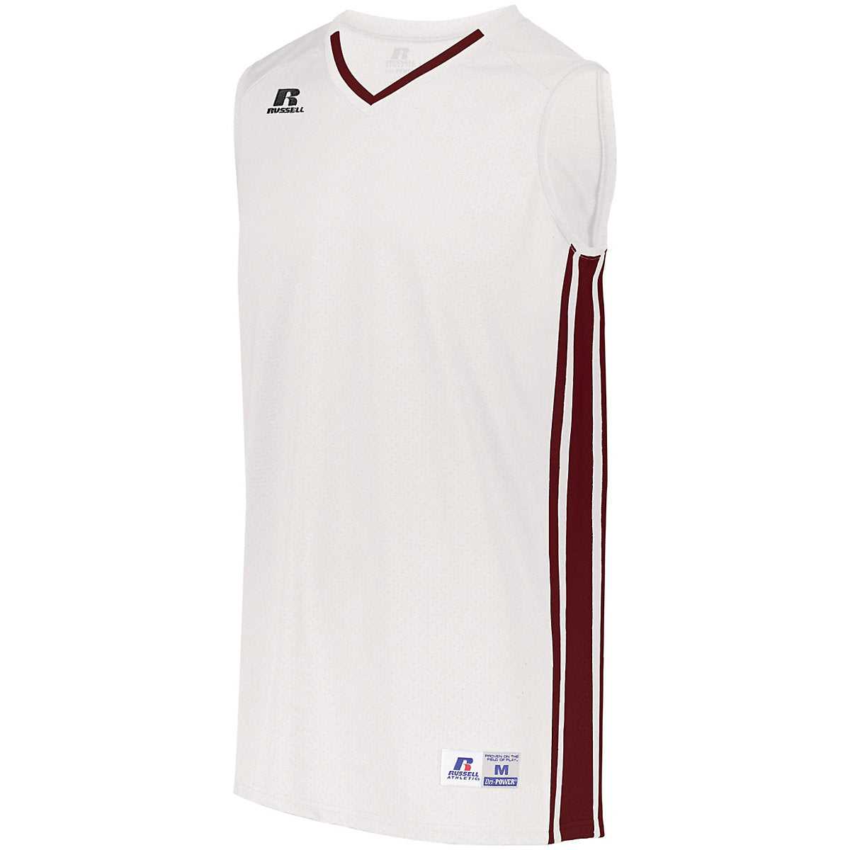 Russell 4B1VTB Youth Legacy Basketball Jersey - White Cardinal - HIT a Double