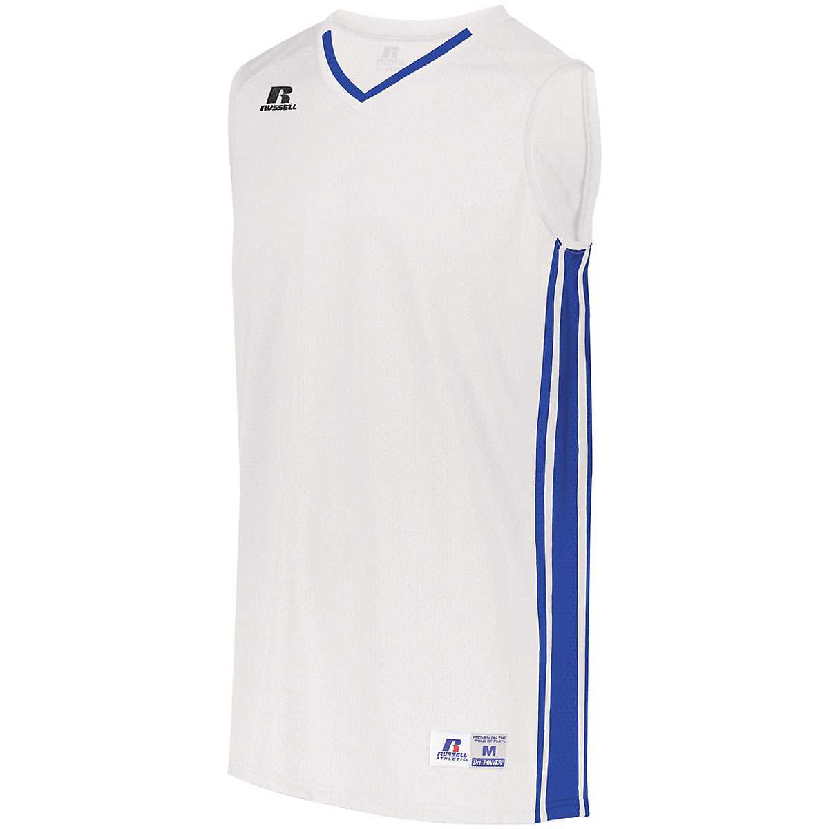 Russell 4B1VTB Youth Legacy Basketball Jersey - White Royal - HIT a Double