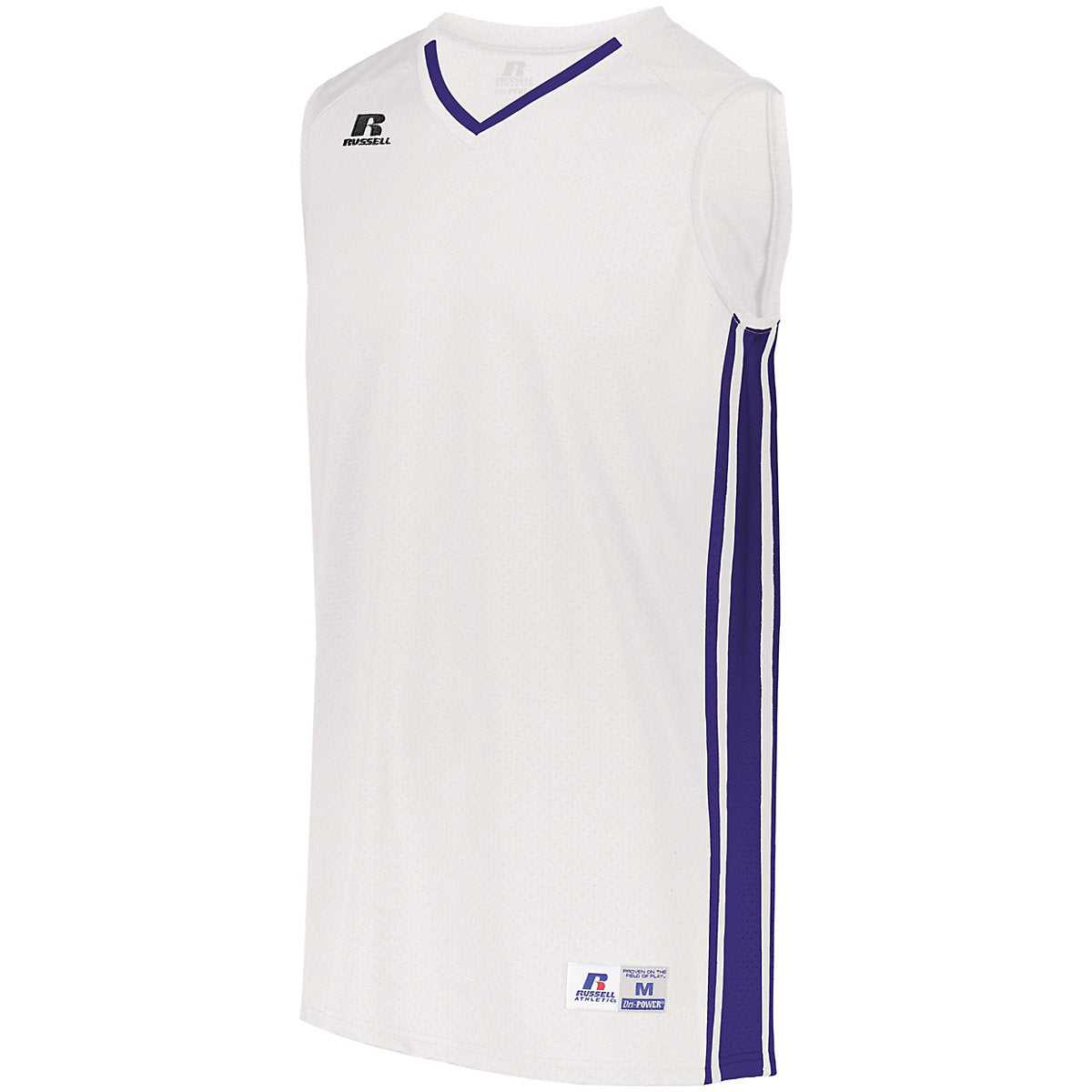 Russell 4B1VTM Legacy Basketball Jersey - White Purple - HIT a Double
