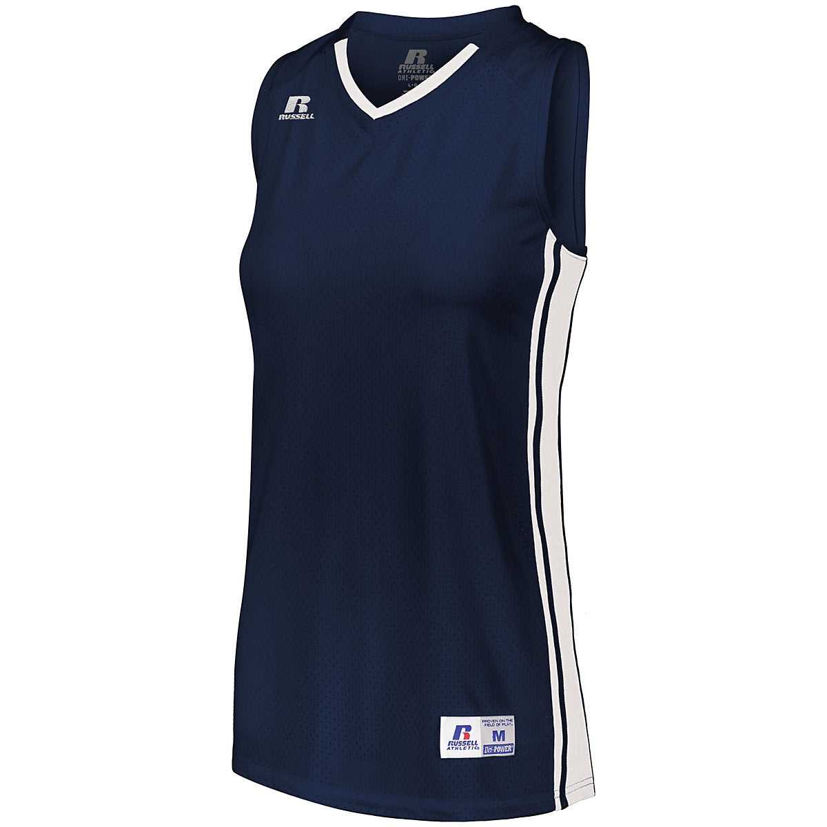 Russell 4B1VTX Ladies Legacy Basketball Jersey - Navy White - HIT a Double
