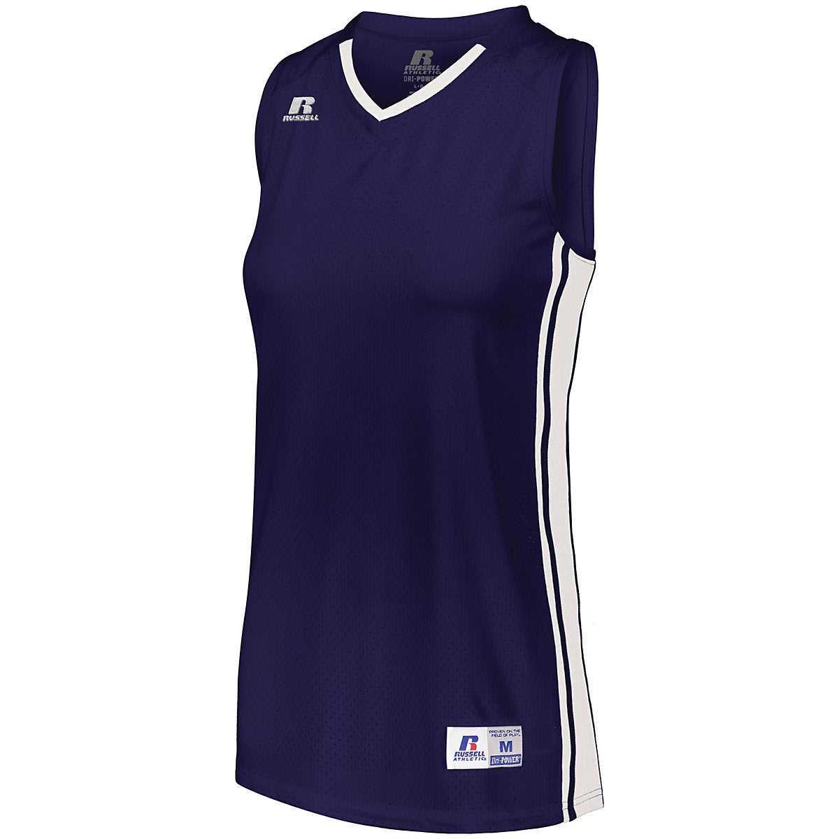 Russell 4B1VTX Ladies Legacy Basketball Jersey - Purple White - HIT a Double
