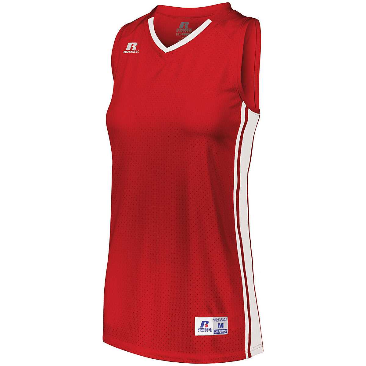Russell 4B1VTX Ladies Legacy Basketball Jersey - True Red White - HIT a Double