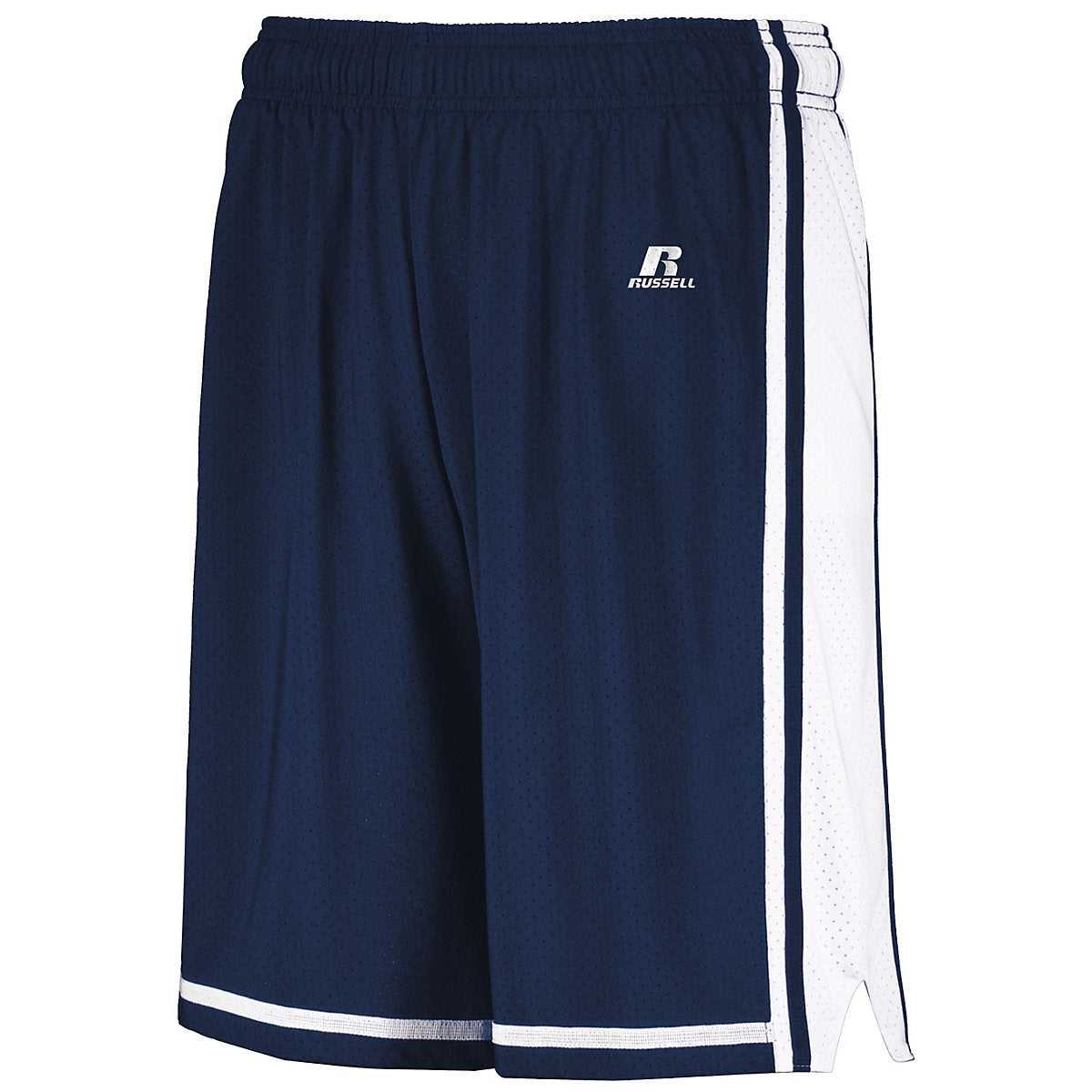 Russell 4B2VTB Youth Legacy Basketball Shorts - Navy White - HIT a Double