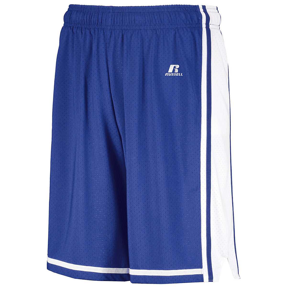 Russell 4B2VTB Youth Legacy Basketball Shorts - Royal White - HIT a Double