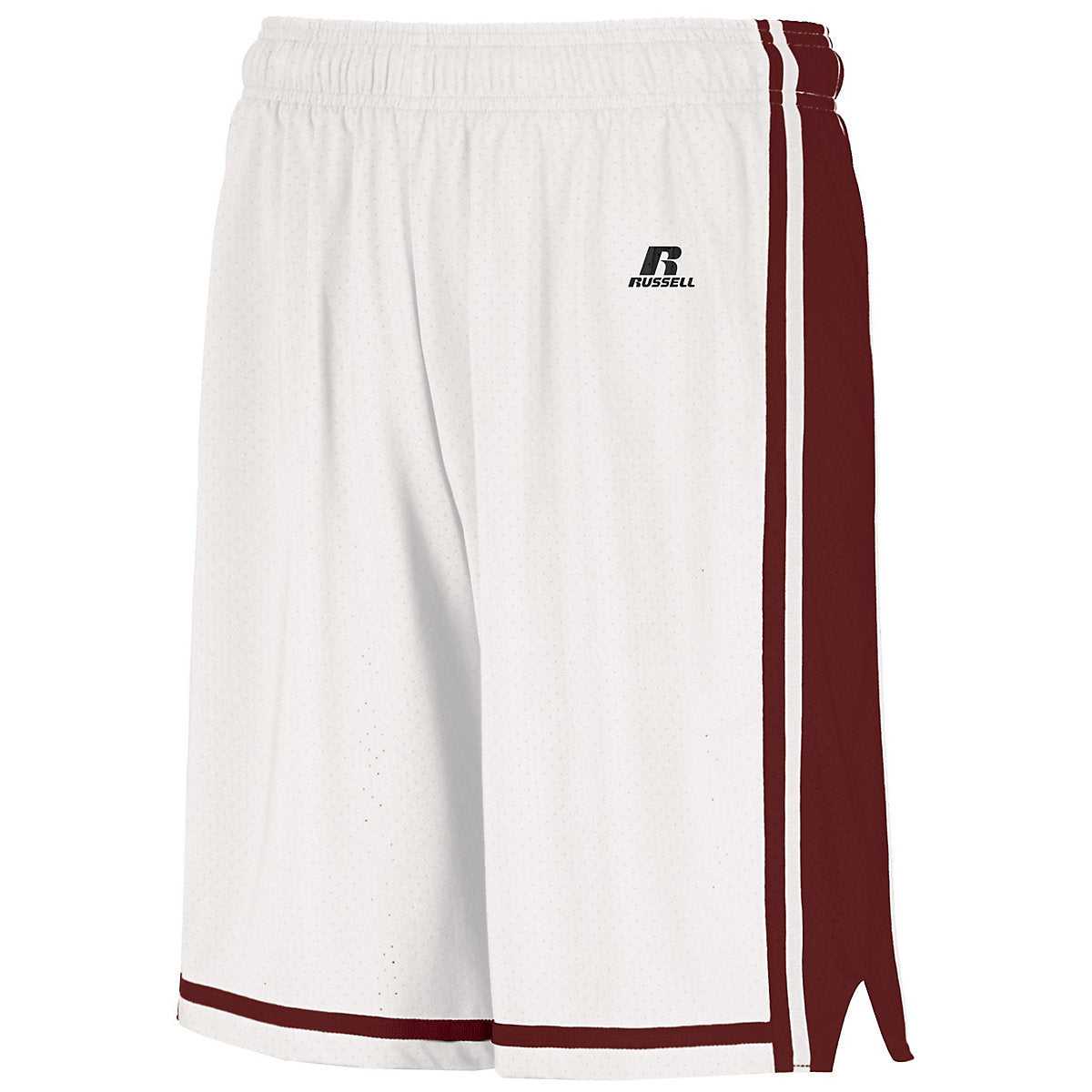 Russell 4B2VTB Youth Legacy Basketball Shorts - White Cardinal