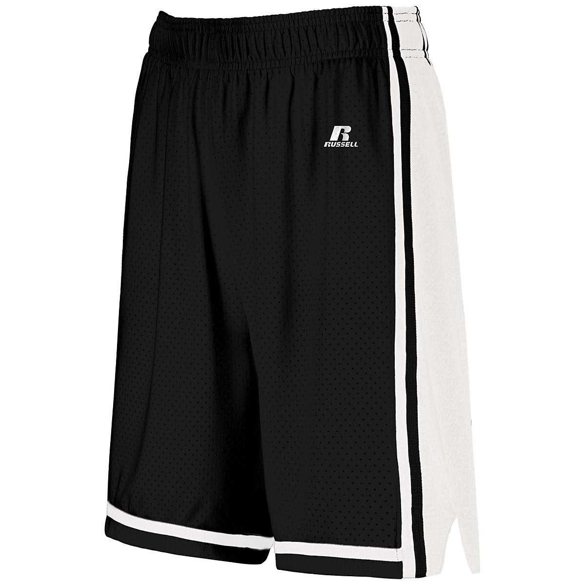 Russell 4B2VTX Ladies Legacy Basketball Shorts - Black White - HIT a Double