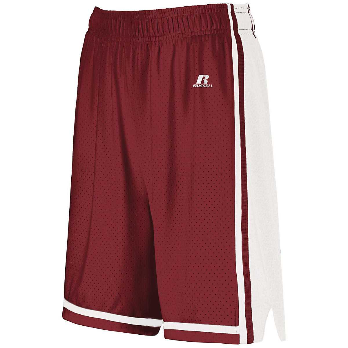 Russell 4B2VTX Ladies Legacy Basketball Shorts - Cardinal White - HIT a Double