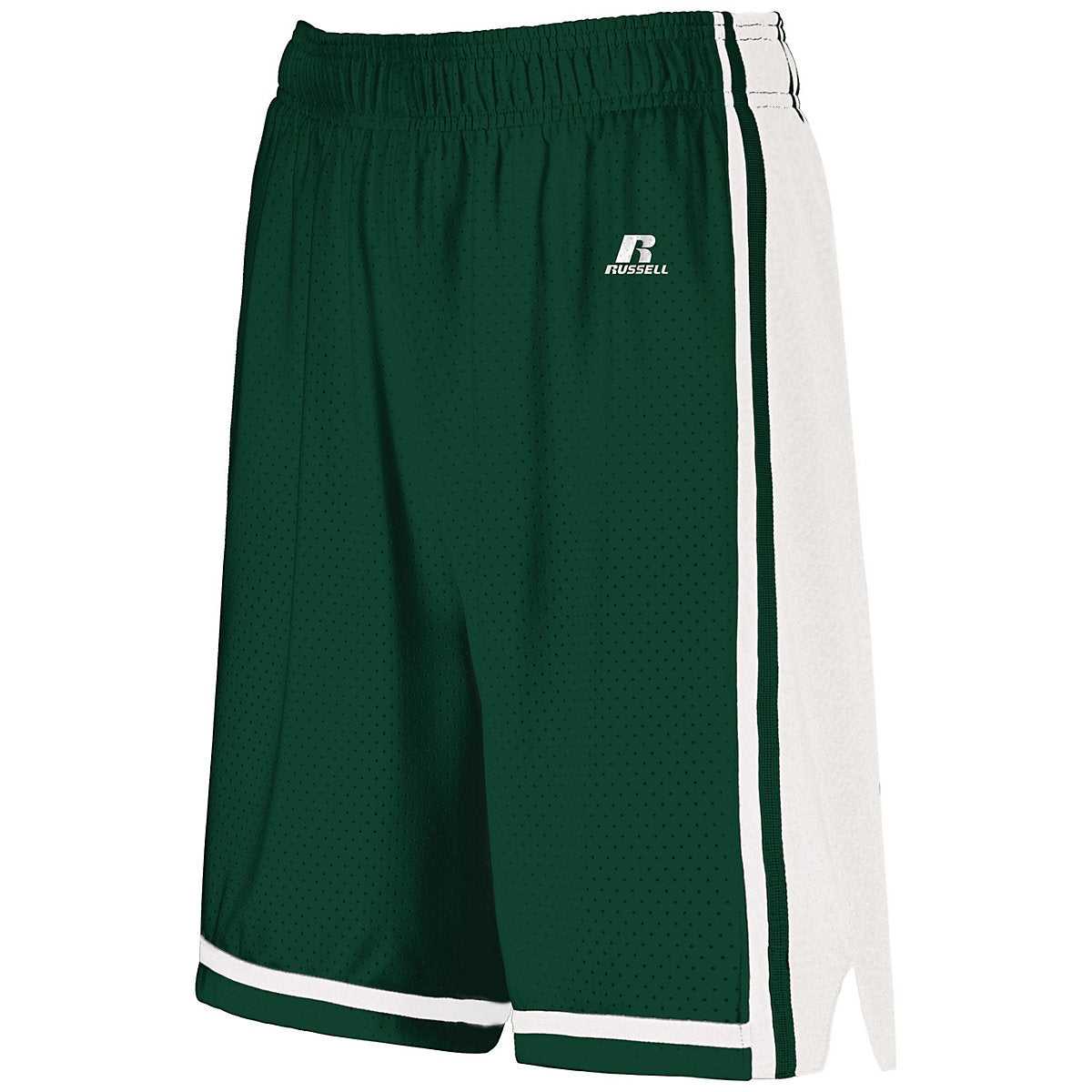 Russell 4B2VTX Ladies Legacy Basketball Shorts - Dark Green White - HIT a Double