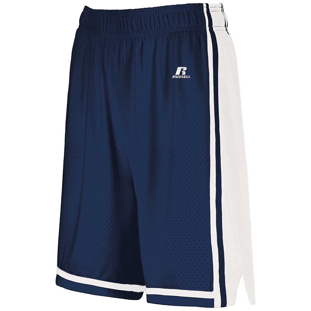 Russell 4B2VTX Ladies Legacy Basketball Shorts - Navy White - HIT a Double