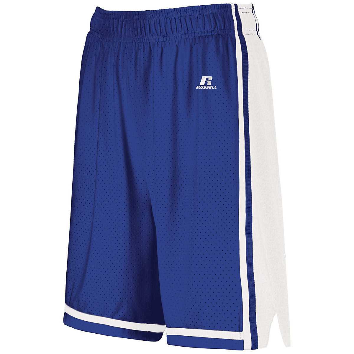 Russell 4B2VTX Ladies Legacy Basketball Shorts - Royal White - HIT a Double