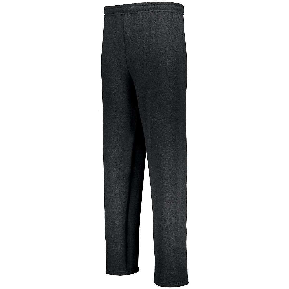 Russell 596HBB Youth Dri-Power Open Bottom Pocket Sweatpants - Black Heather - HIT a Double