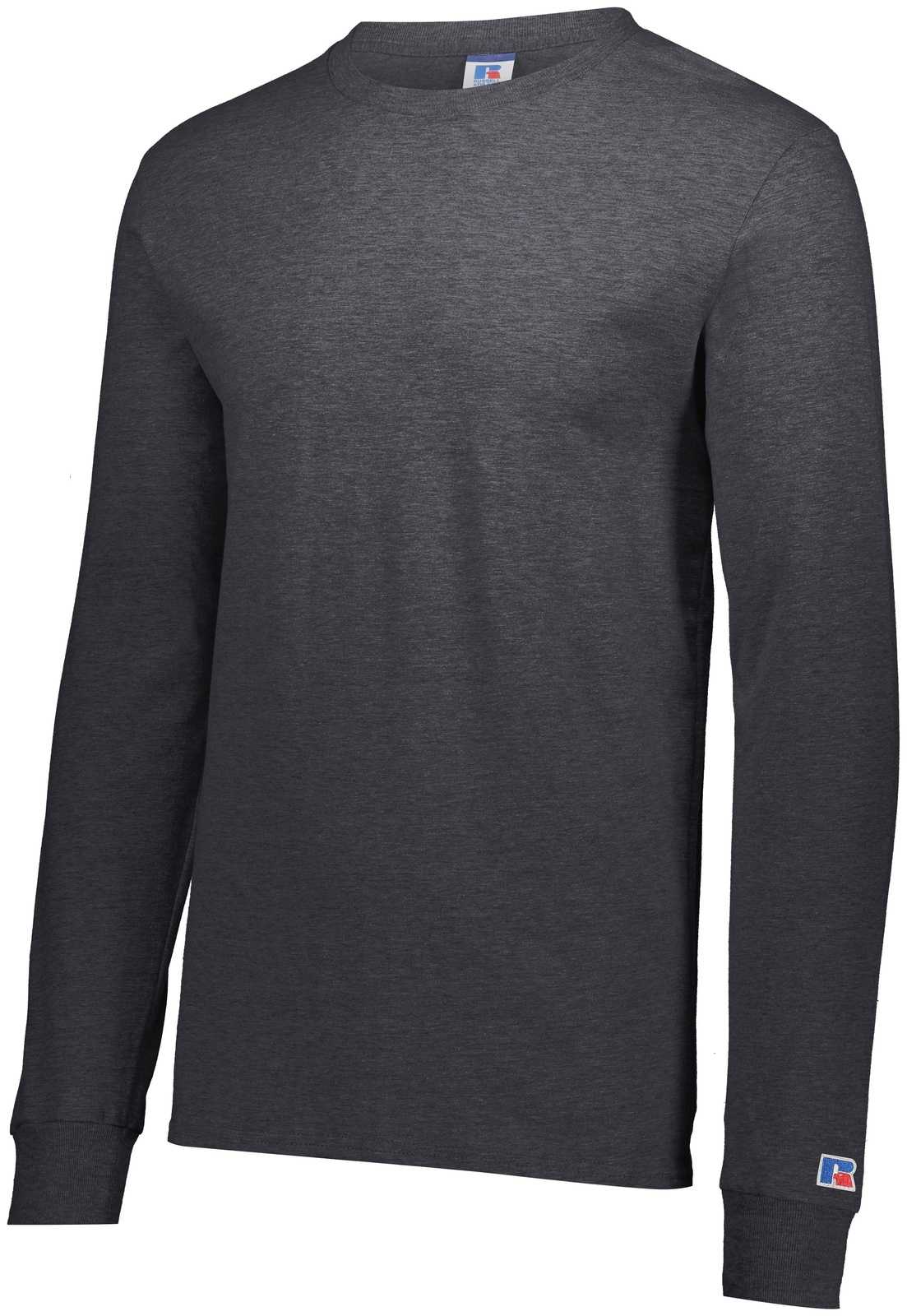 Russell 600LS Cotton Classic Long Sleeve Tee - Charcoal - HIT a Double
